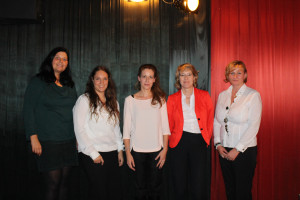 Podiumsteilnehmer (v.l.n.r.): Birgit Gaile, Olivia Haußmann, Yvonne Weber, Ulrike Bahr, Sabine Rochel