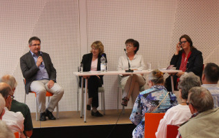 Während der Podiumsdiskussion mit dem Publikum