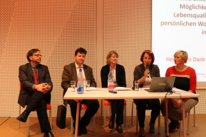 Während der Podiumsdiskussion mit dem Publikum