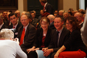 Der Fürther OB Thomas Jung, MdB Ulrike Bahr und Margarete Heinrich, Vorsitzende der SPD-Stadtratsfraktion.